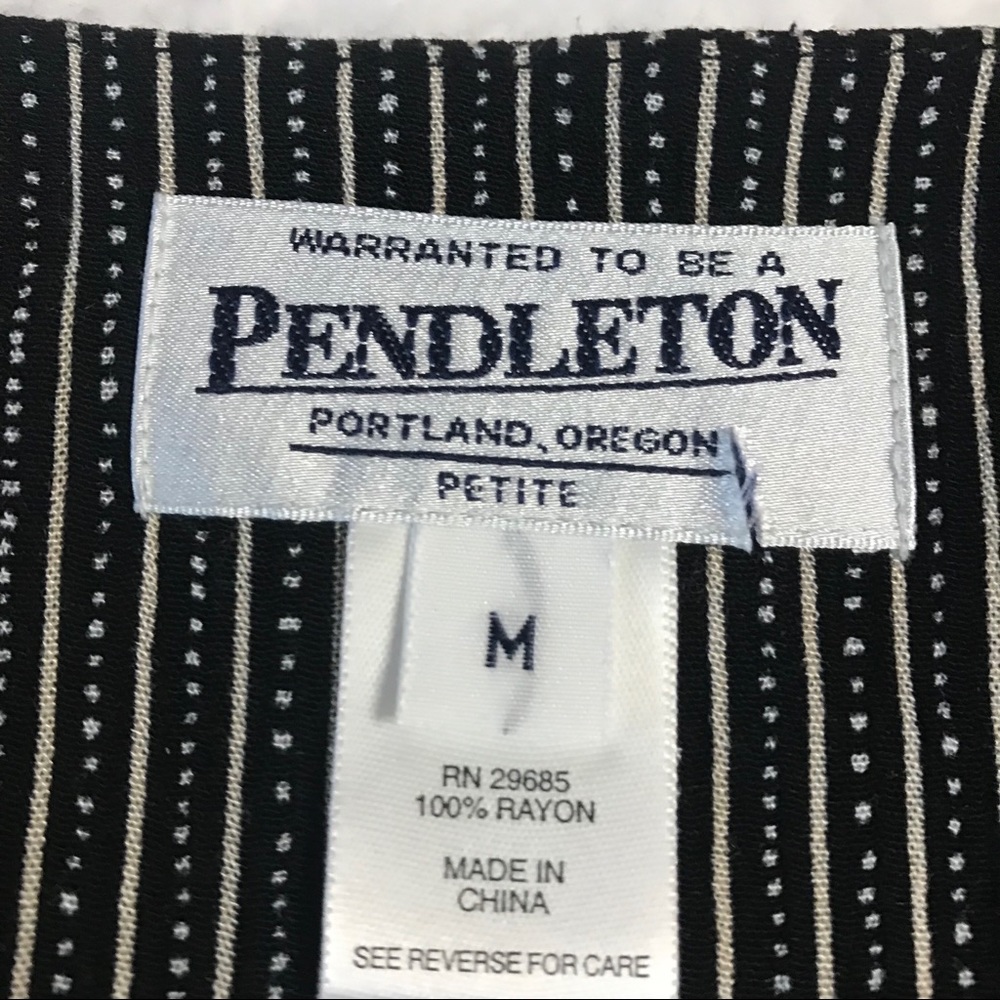Pendleton Two Piece Jacket Blouse Shell Petite Med - image 3